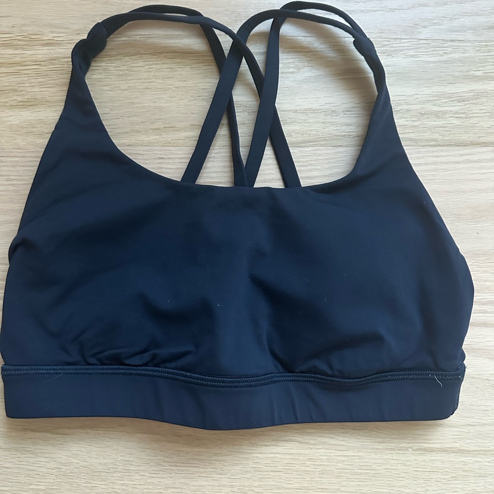 Lululemon Energy Sports Bra, Size 6, Navy Blue